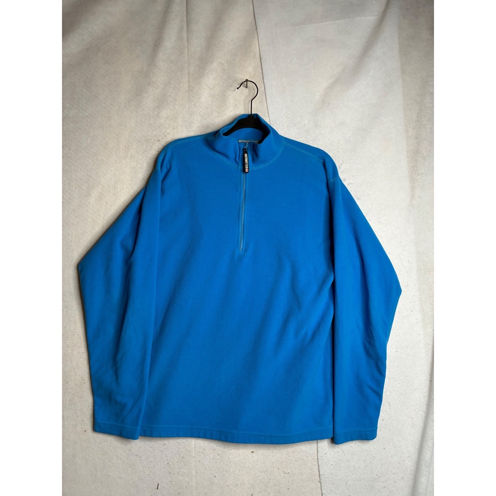 Obermeyer UltraGear Mens Blue 1/4‎ Zip Fleece Pullover Mock Neck see meaduremenz